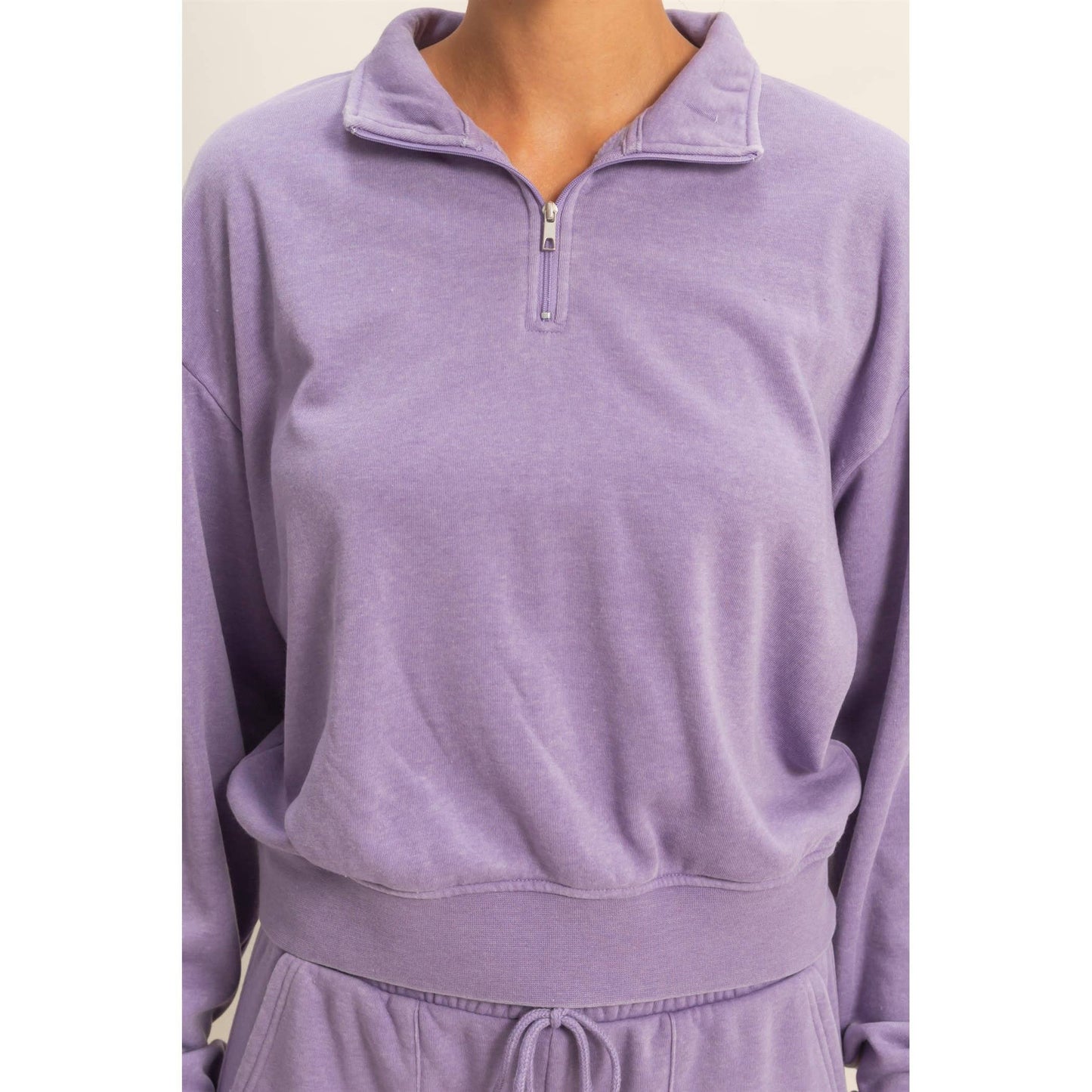 Half-Zip Burnout French Terry Pullover