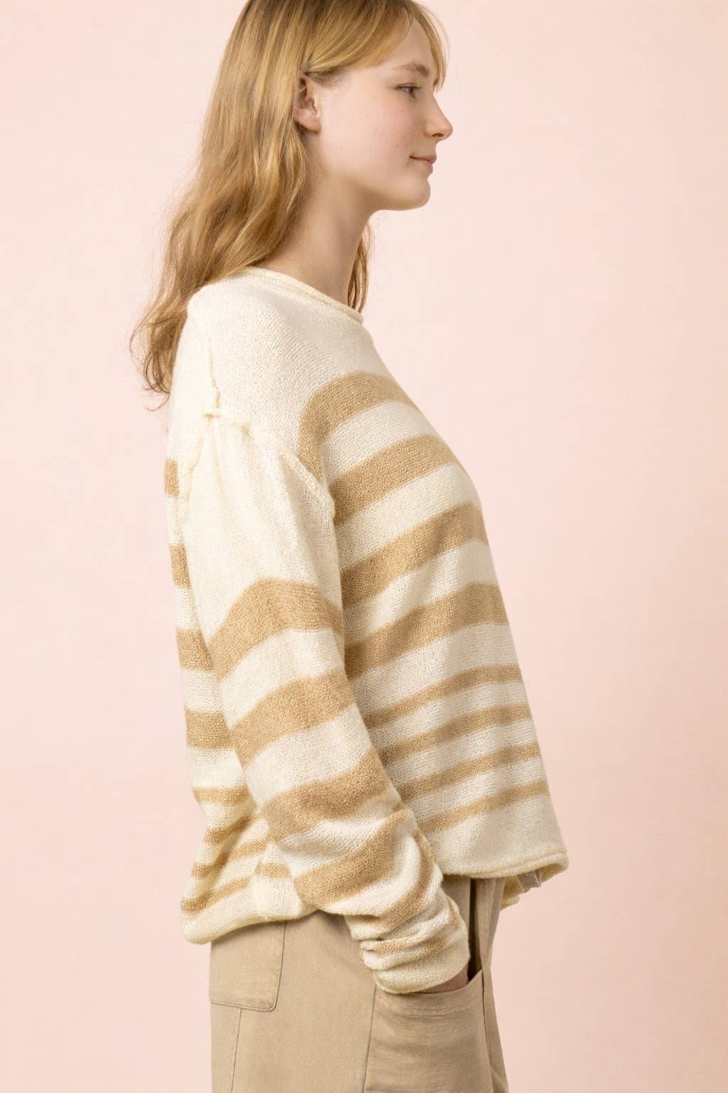 Stevie Striped Knit Summer Sweater Top