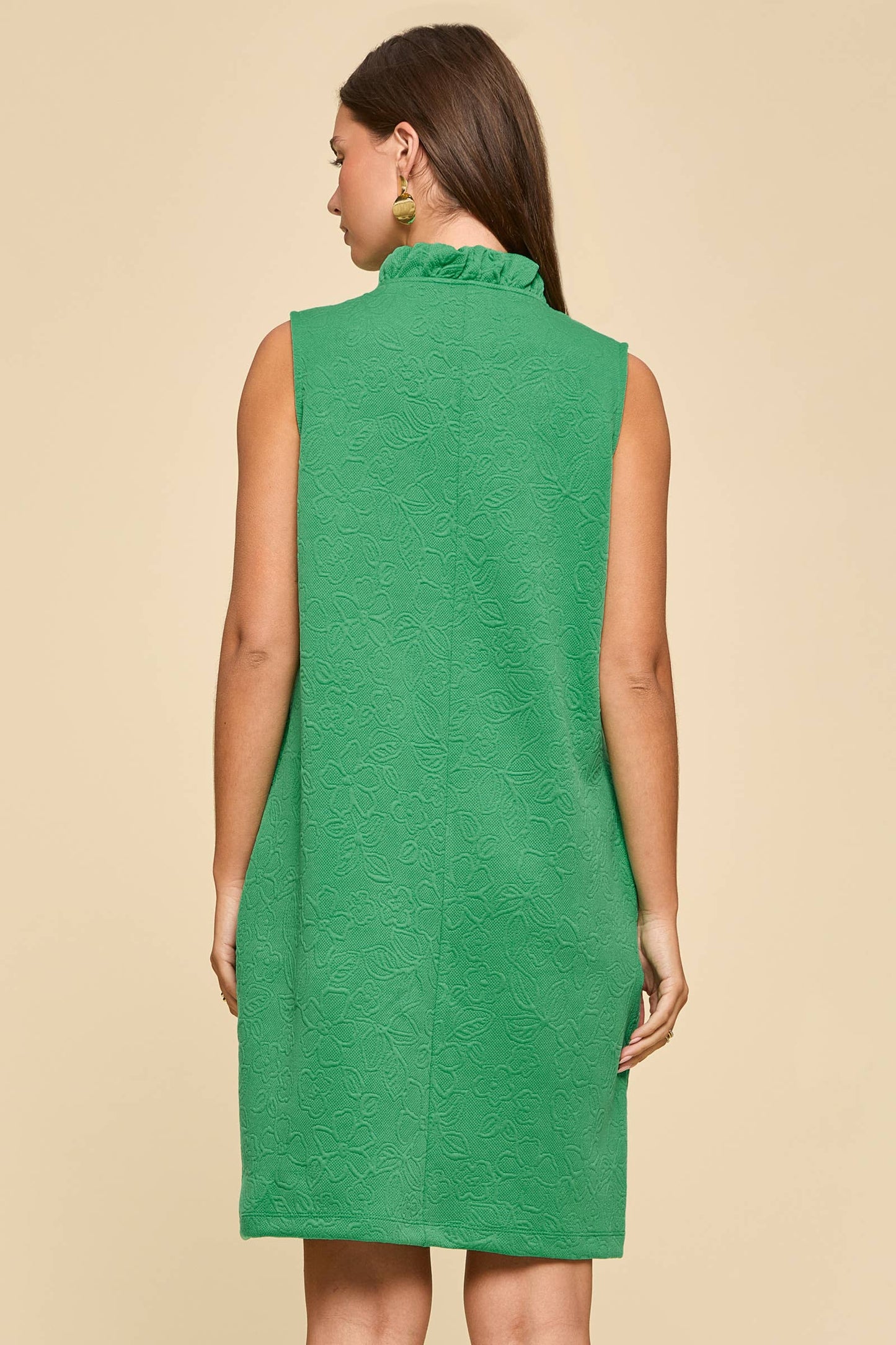 Mareena Jacquard Ruffle Dress