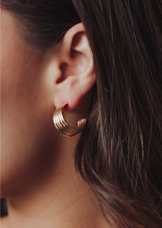 Gold Split Hoops