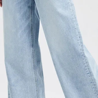 Kendall Mid-Rise Wide Leg Jeans