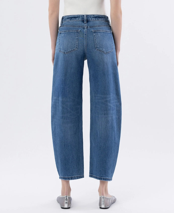 Abby High Rise Barrel Jeans