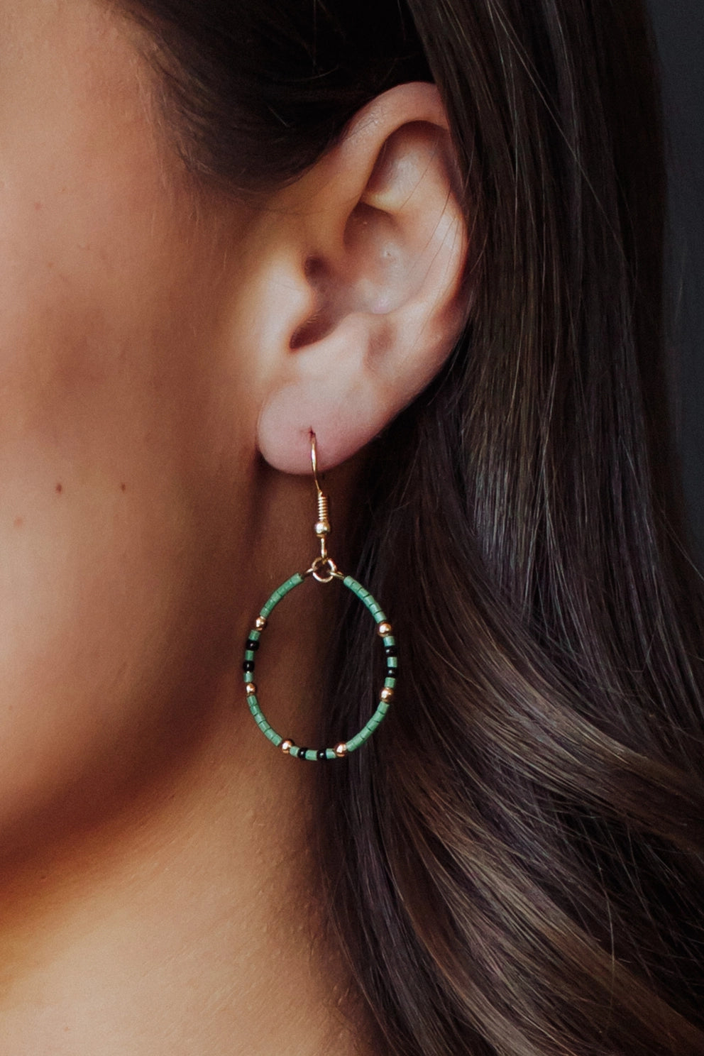 Beaded Hoops