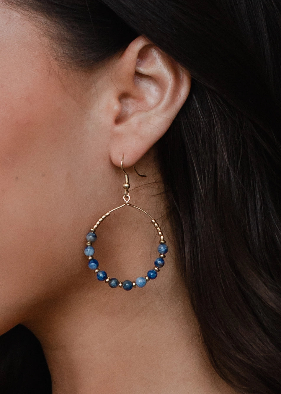 Beaded Hoops