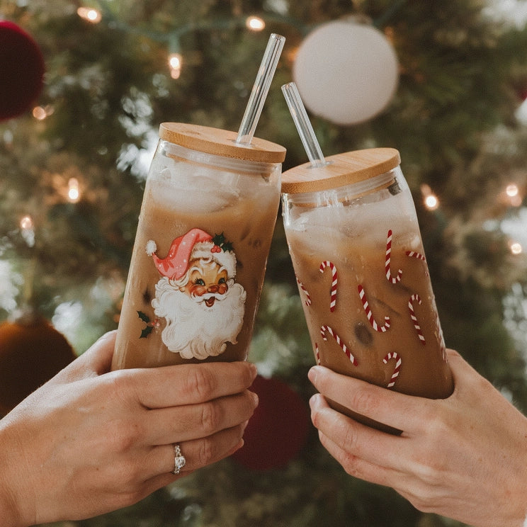 Candy Cane Can Glass