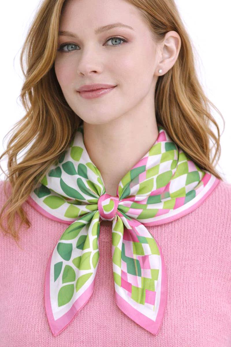 Geo Print Square Scarf