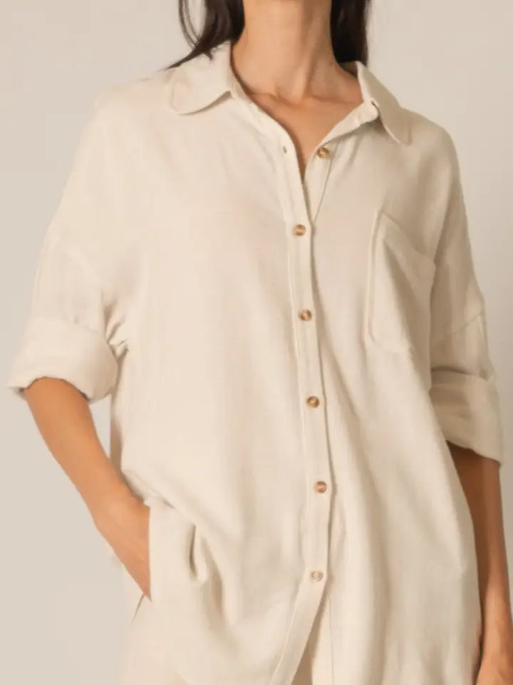 Livya Linen Button Up
