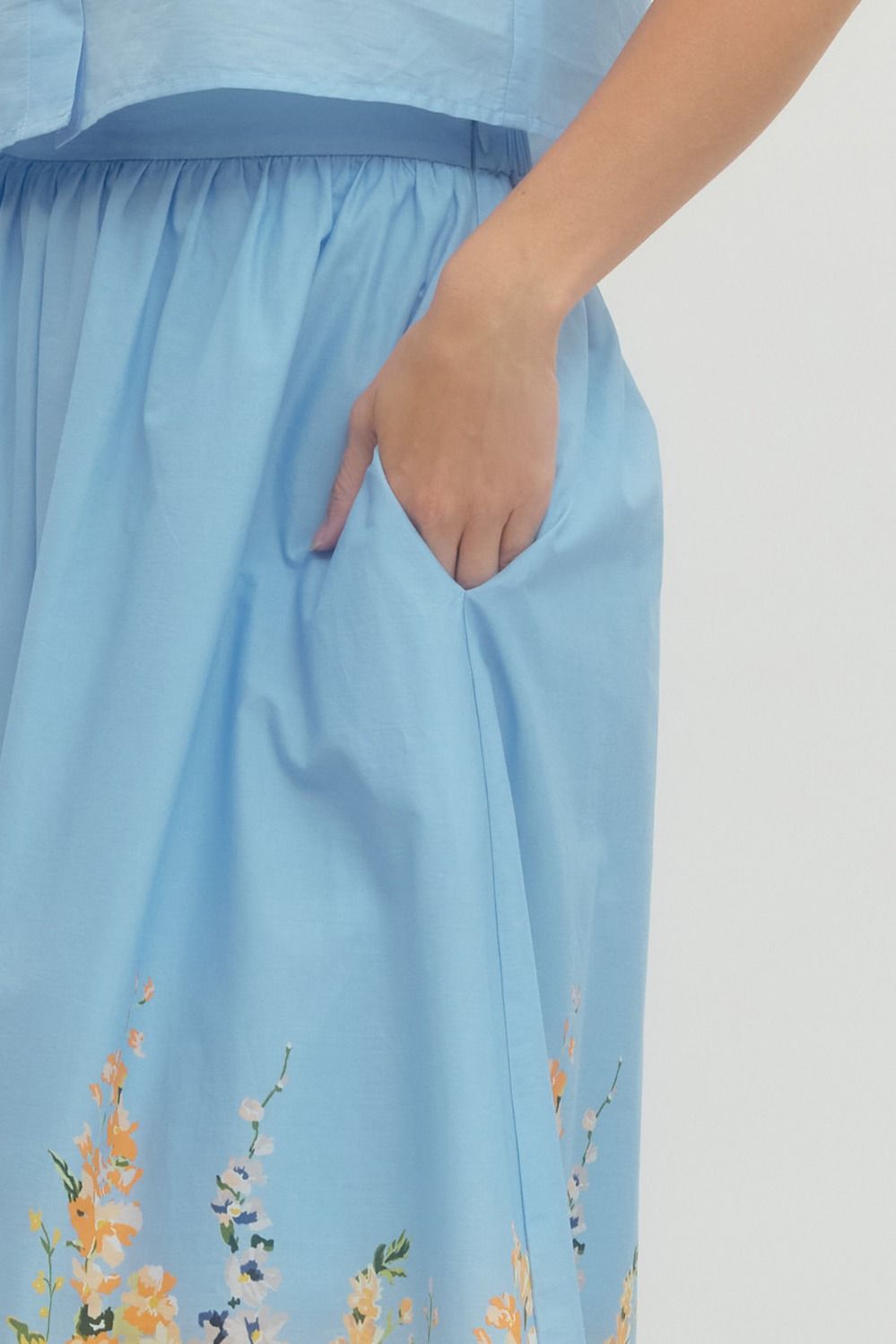 Fiona Floral print Midi Skirt