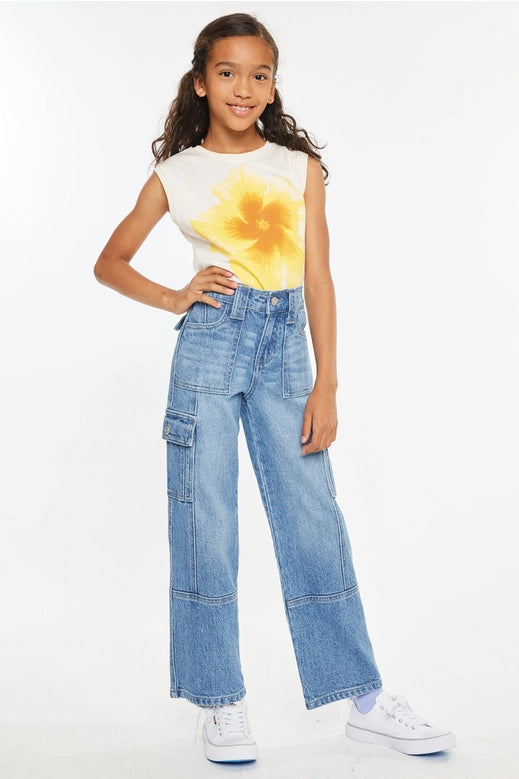 Eva High Rise Straight Leg Jeans