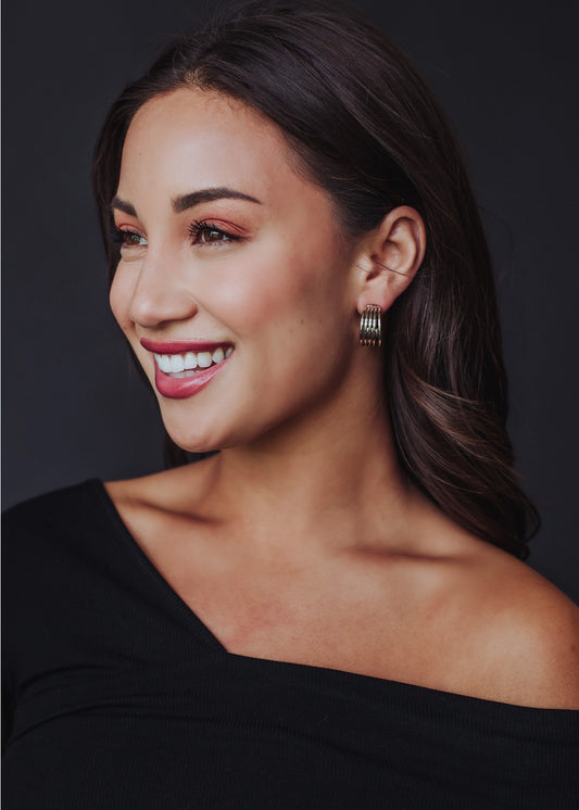 Silver Split Hoops