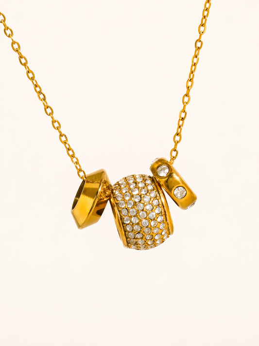 Énora 18K Gold Non-Tarnish CZ Bead Necklace