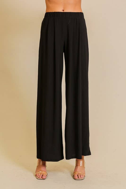 Heather High Waisted Wide Leg Pants