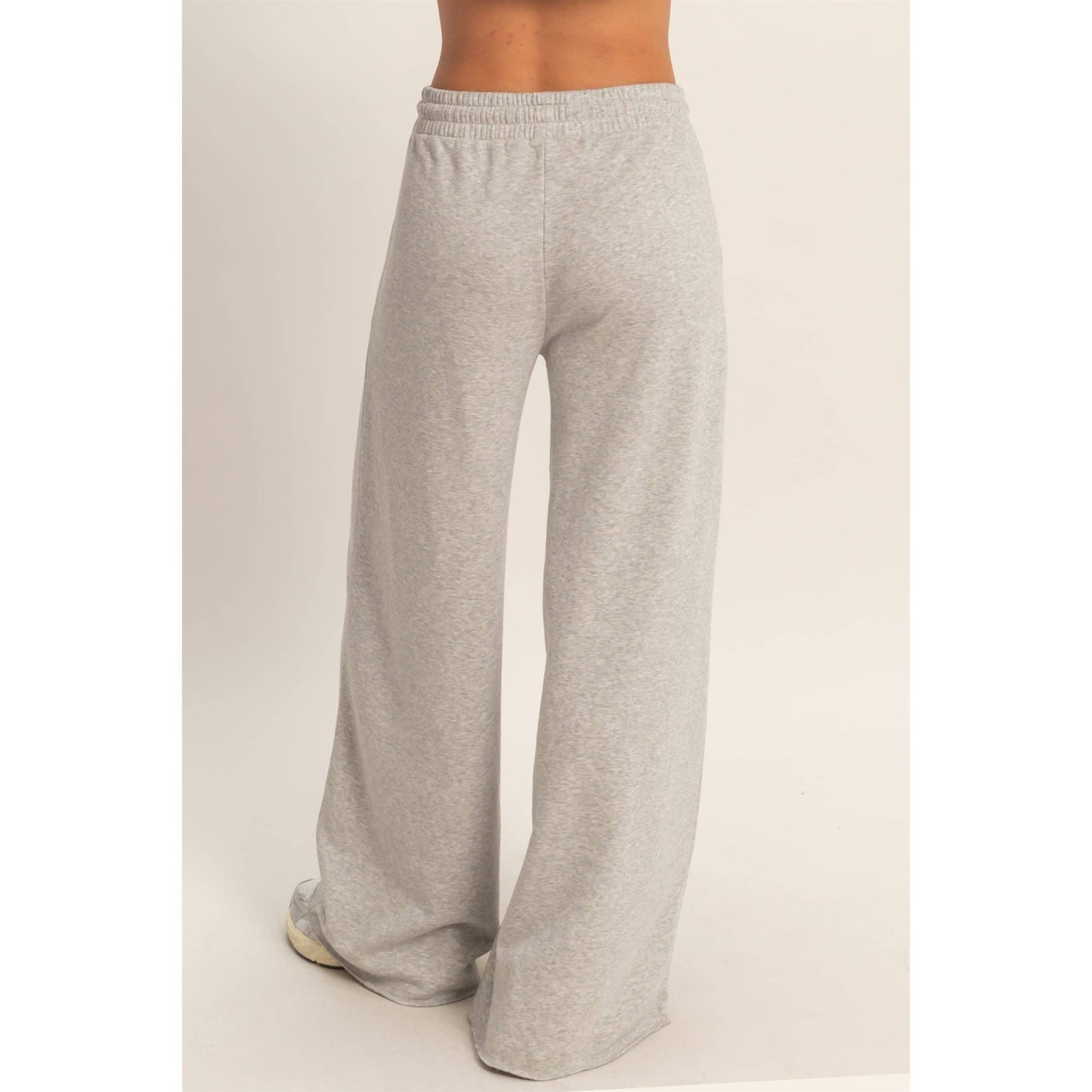 Burnout French Terry Wide-Leg Pants