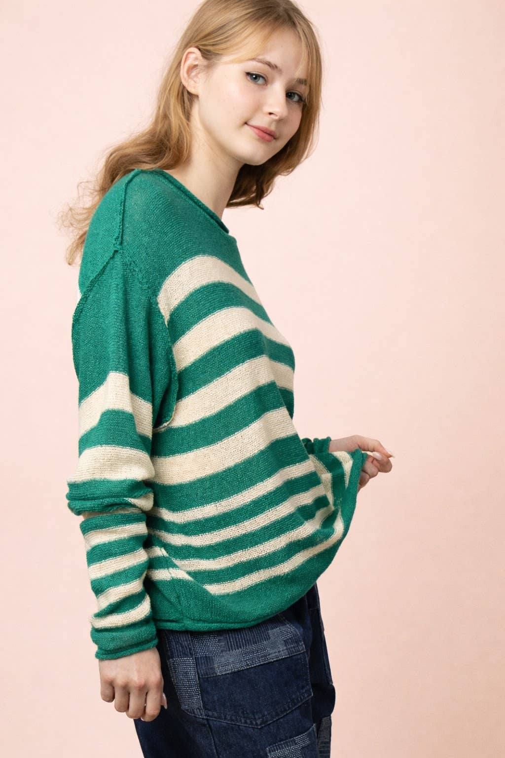 Stevie Striped Knit Summer Sweater Top
