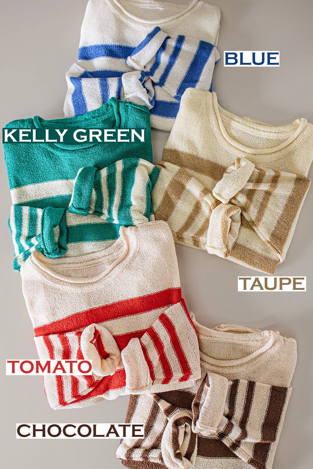 Stevie Striped Knit Summer Sweater Top