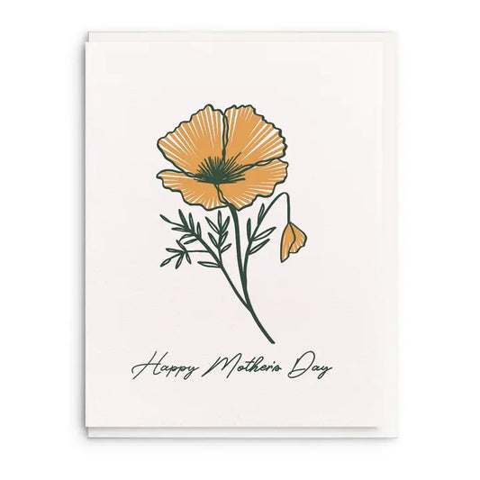 Poppy Flower-Mothers Day Card