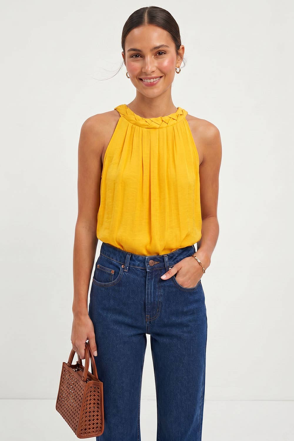 Beth Braided Neckline Tank Top