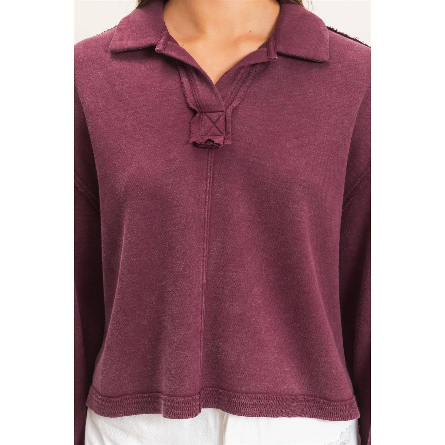 Mineral Wash Collar Top