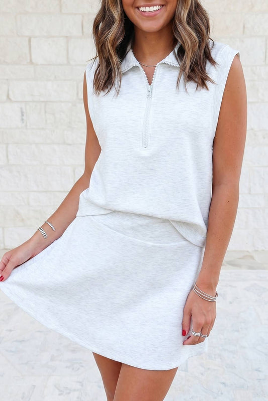 Zoey Zip Neck Tank and Skort