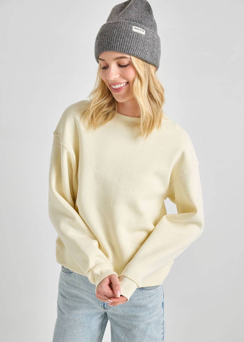 Adult Mad Hatter Ribbed Knit Beanie - Heather Charcoal Grey