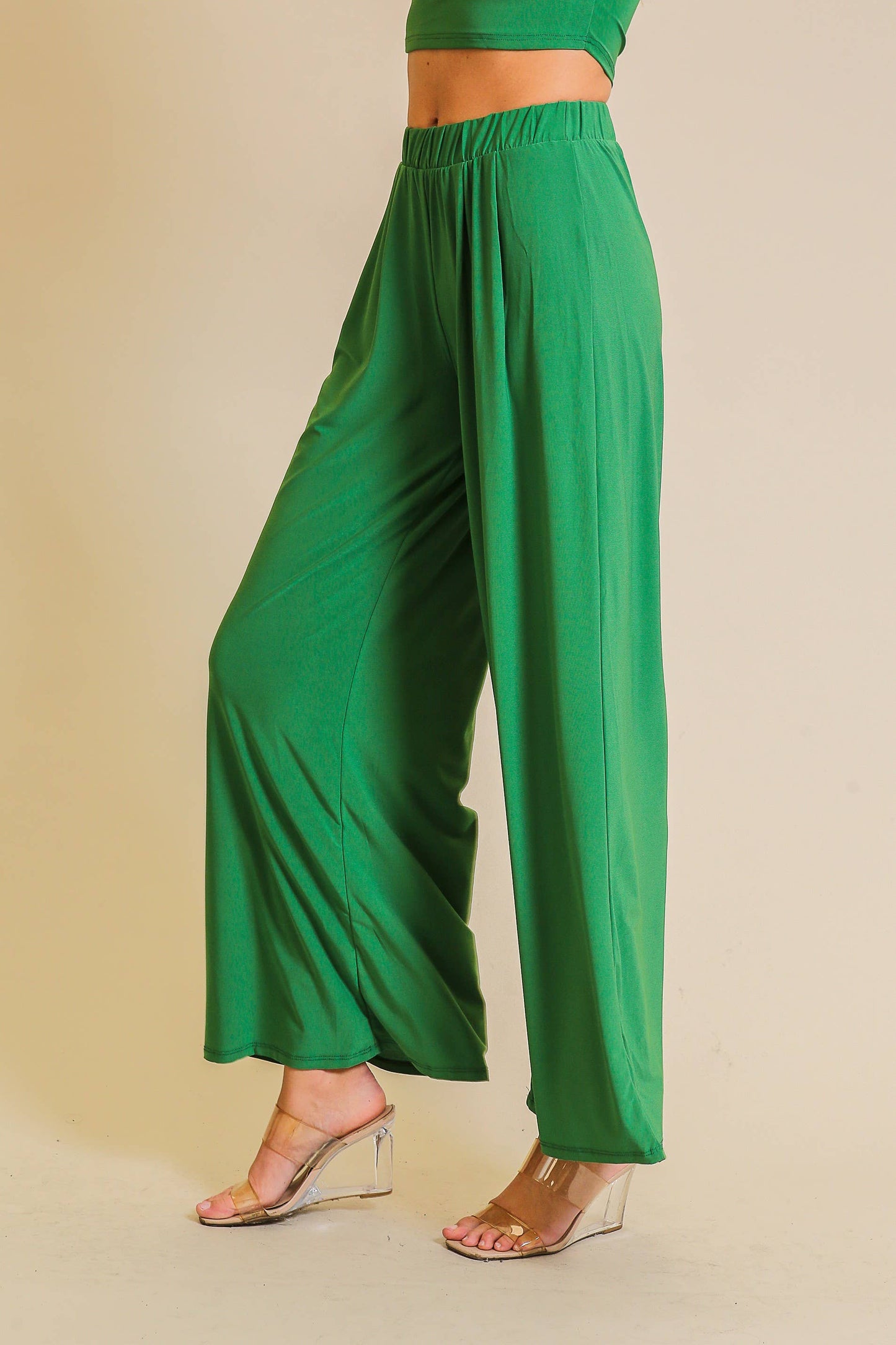 Heather High Waisted Wide Leg Pants