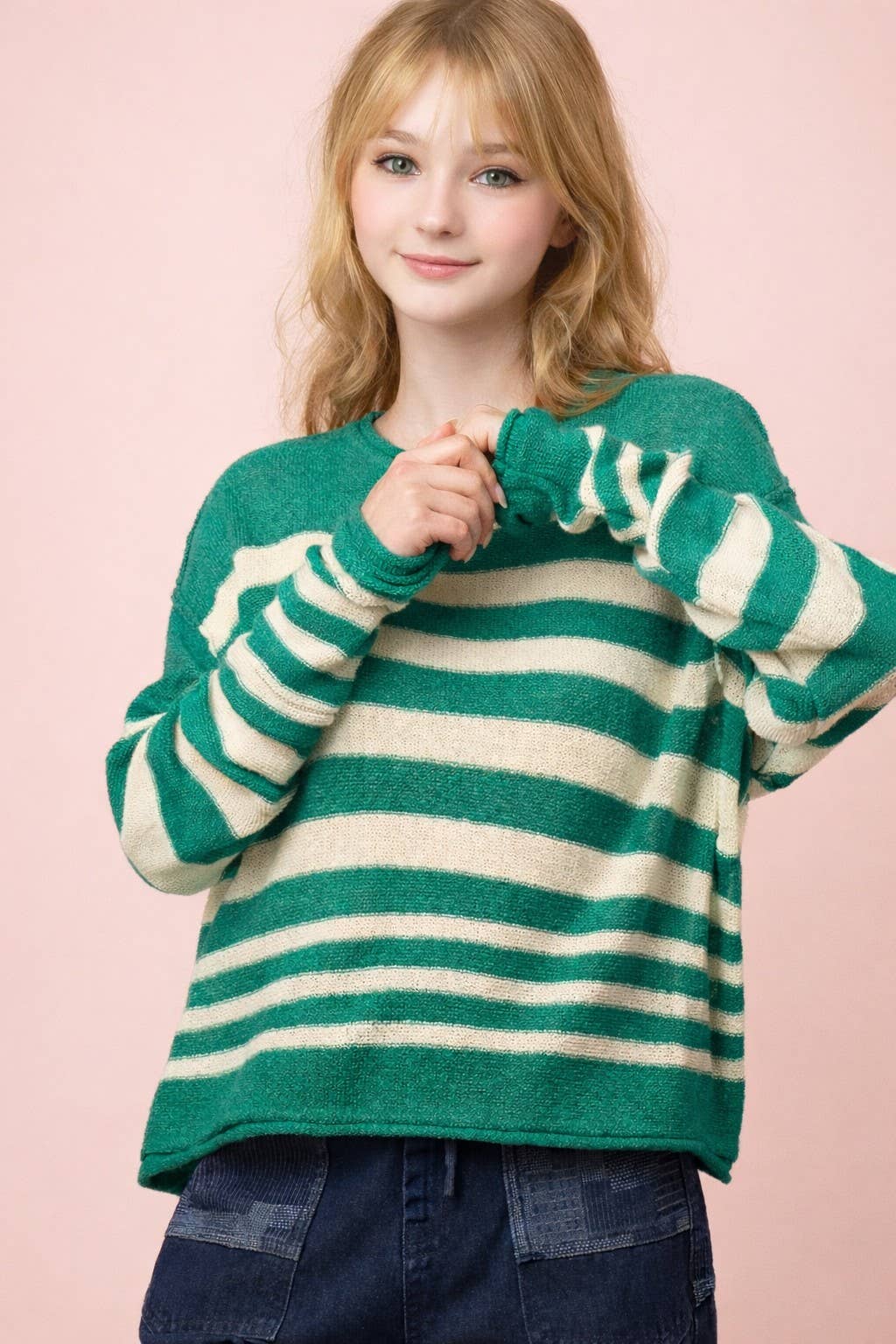 Stevie Striped Knit Summer Sweater Top