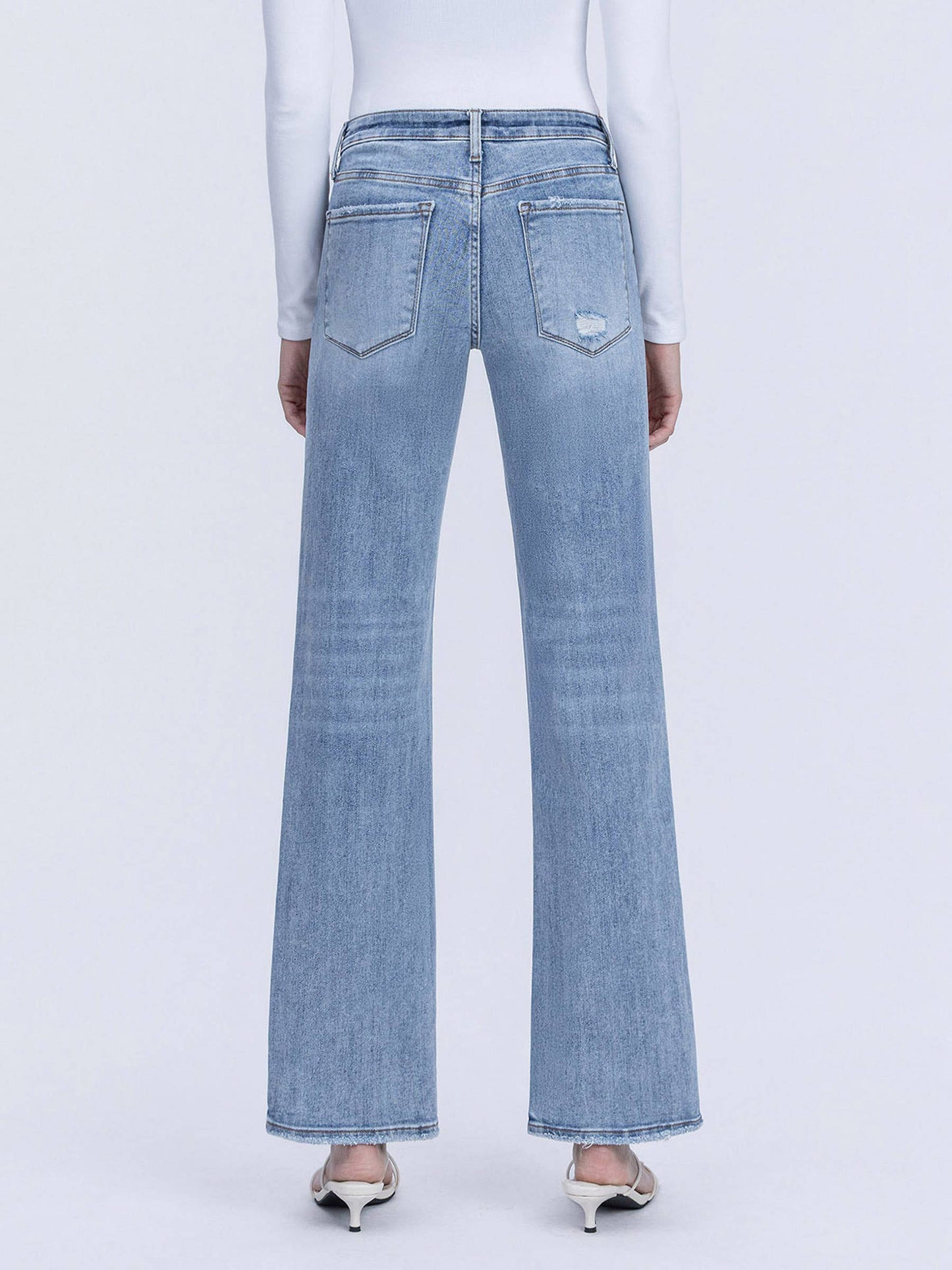 Mid Rise Light Wash Jeans