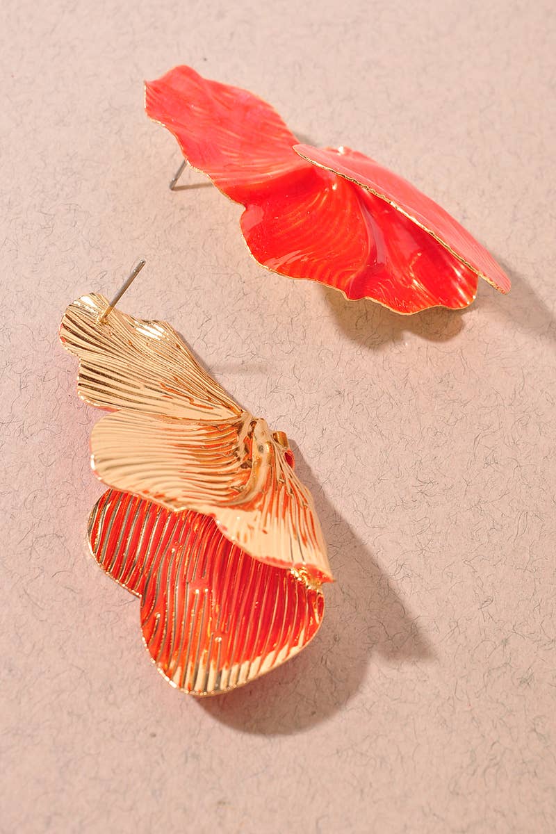 Flower Petal Stud Earrings