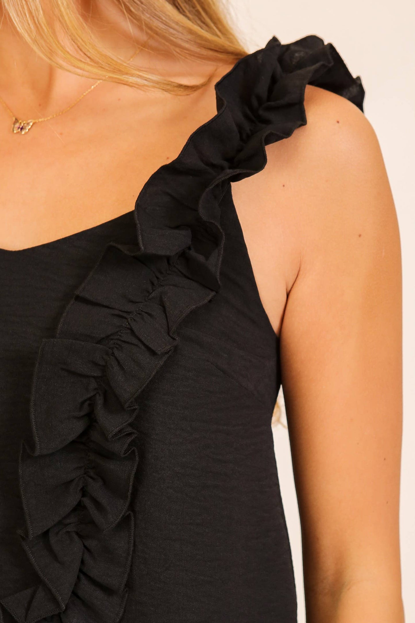 Ruby Ruffle Trim Top