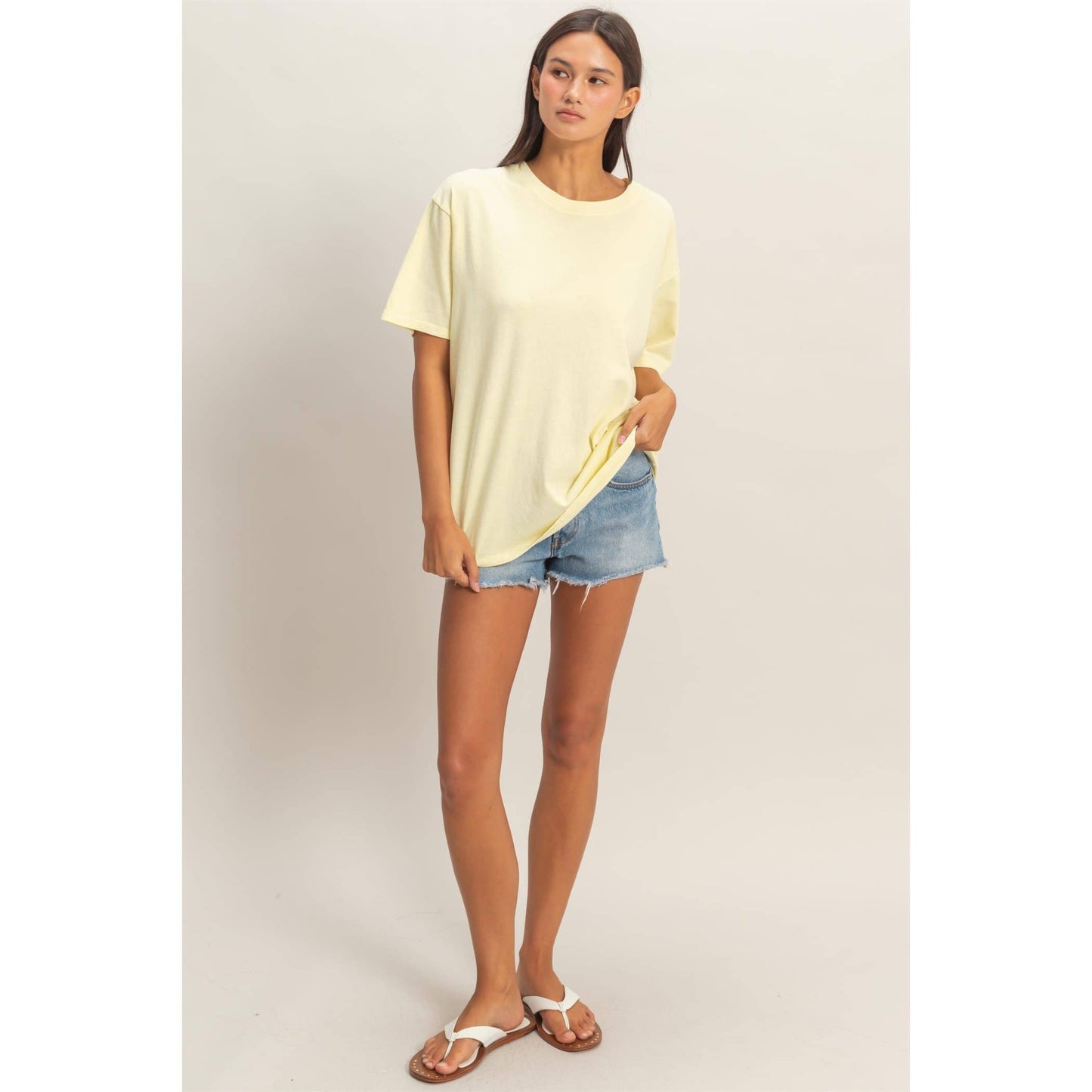 Pigment Dyed Crew Neck T-Shirt