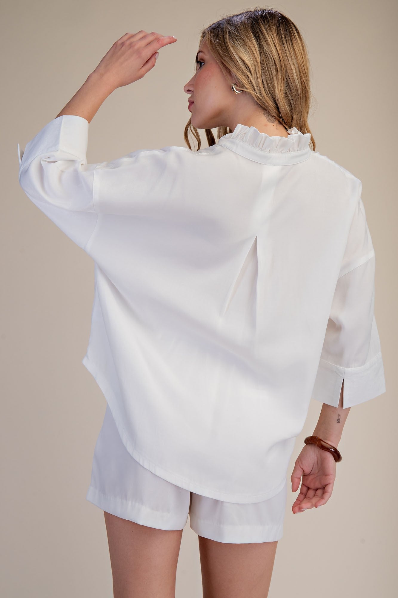 Ruby Ruffle V- Neck Top