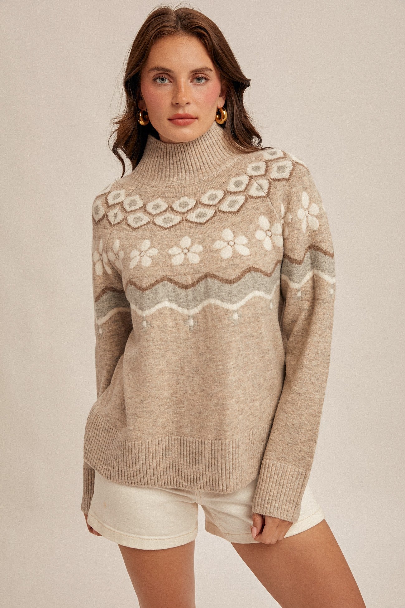 Nordic Mock Neck Sweater