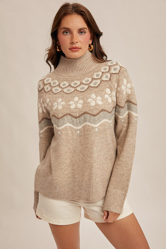 Nordic Mock Neck Sweater