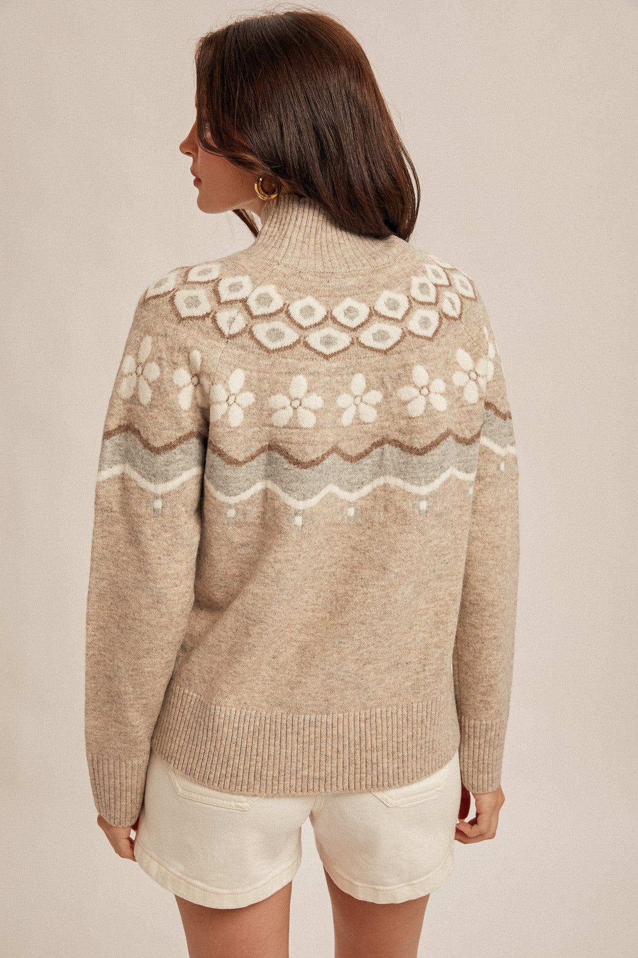 Nordic Mock Neck Sweater