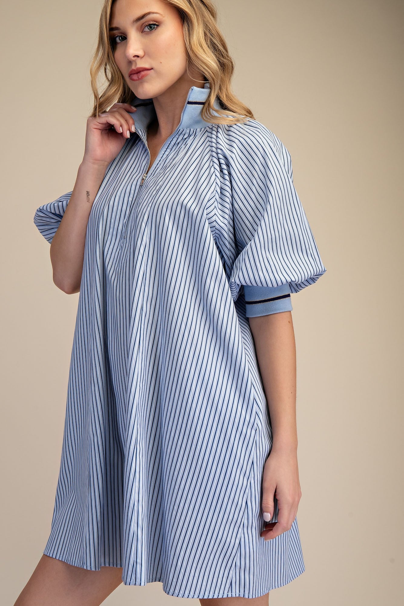 Brianna Band Puff Sleeve Dress