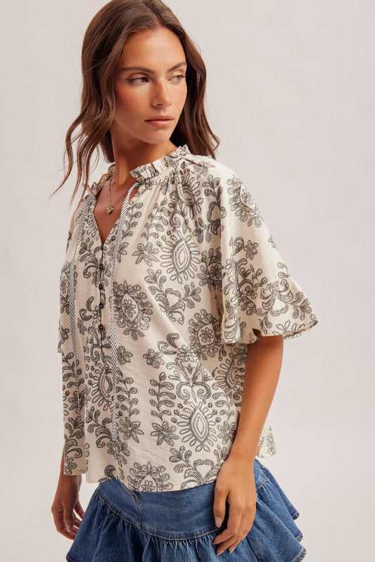 Blair Bohemian Print Blouse