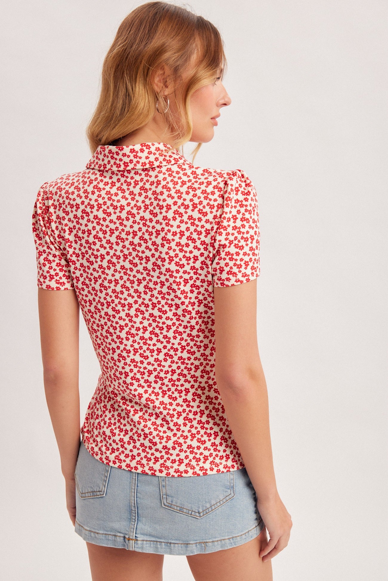 Fiona Floral Front Button Down Shirt