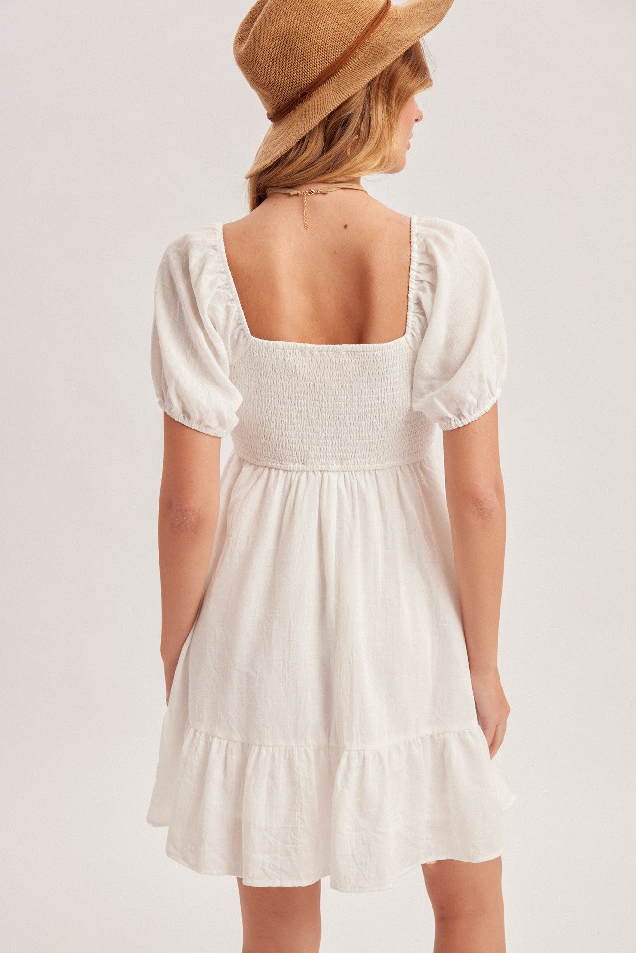 Bianca Bubble Sleeve Babydoll Dress