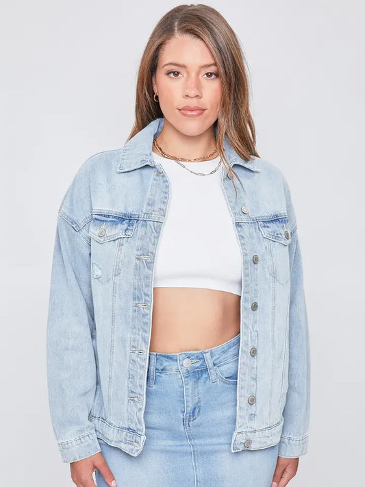 Olive Oversized Denim Jacket