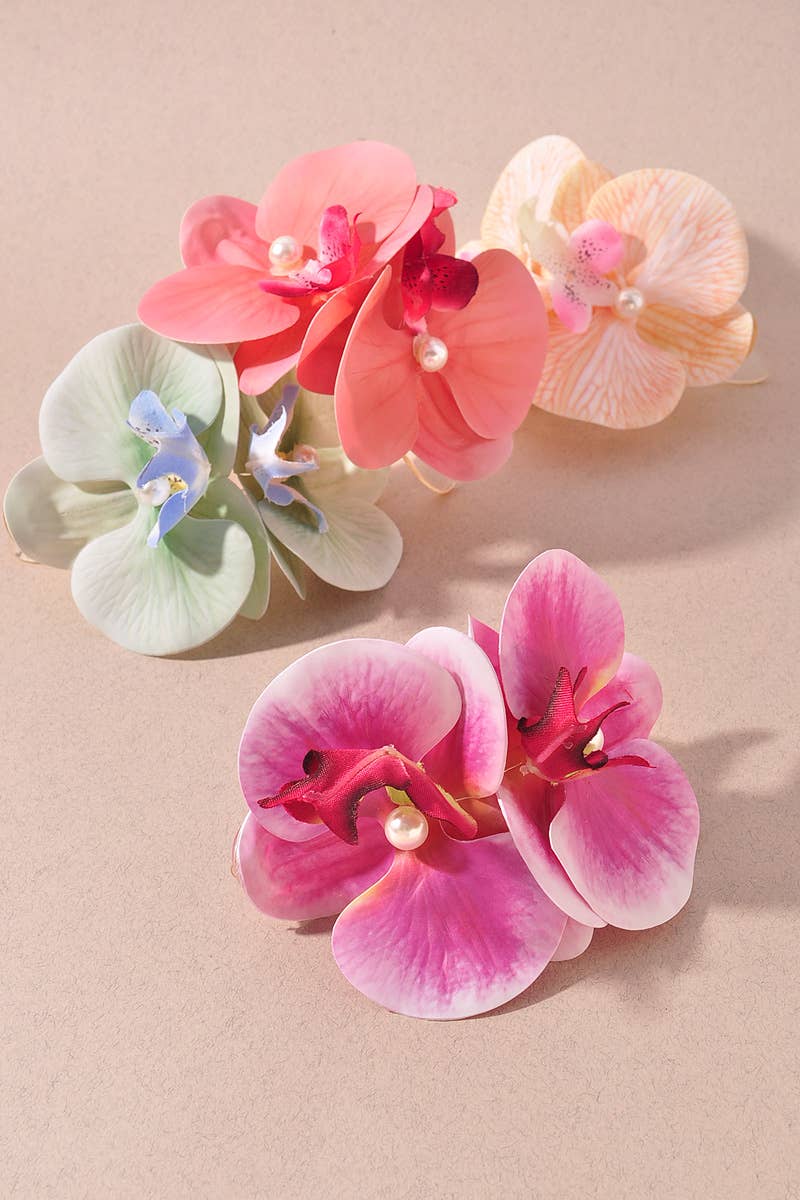Orchid Flower Hair Clip
