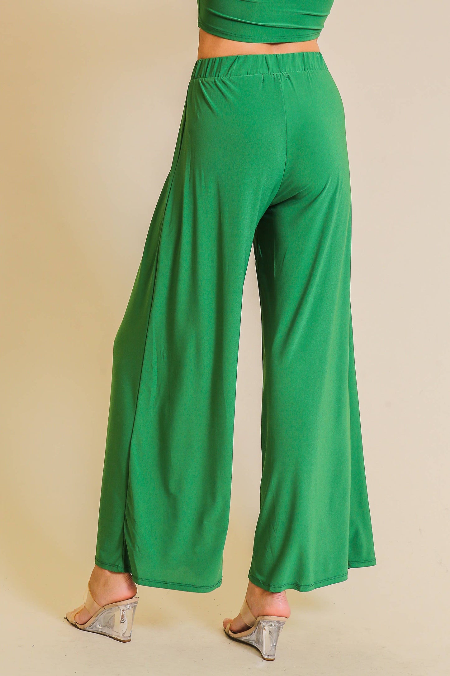 Heather High Waisted Wide Leg Pants