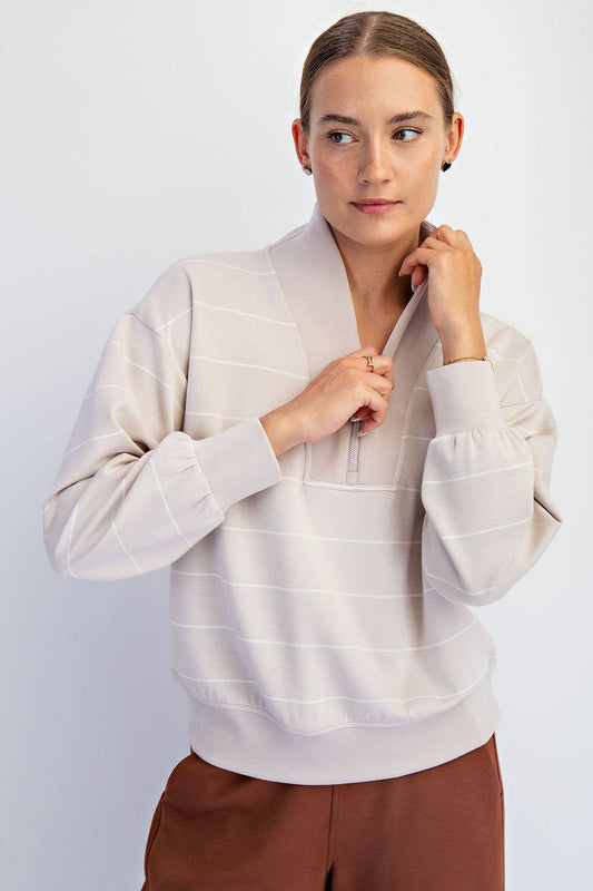 Macey Scuba V-Neck Jacket