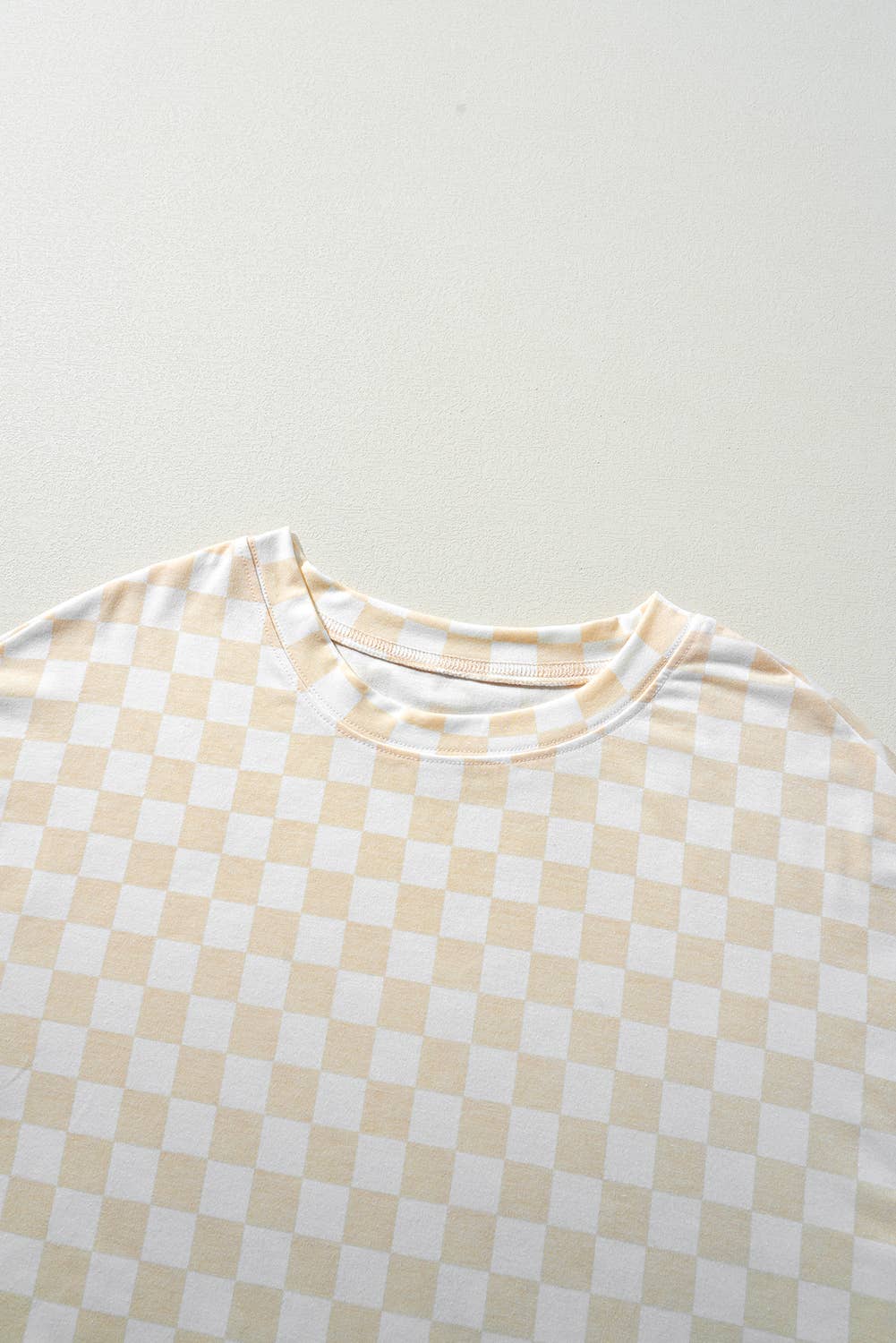 Checkered Print Long Sleeve Top and Pants Lounge Set