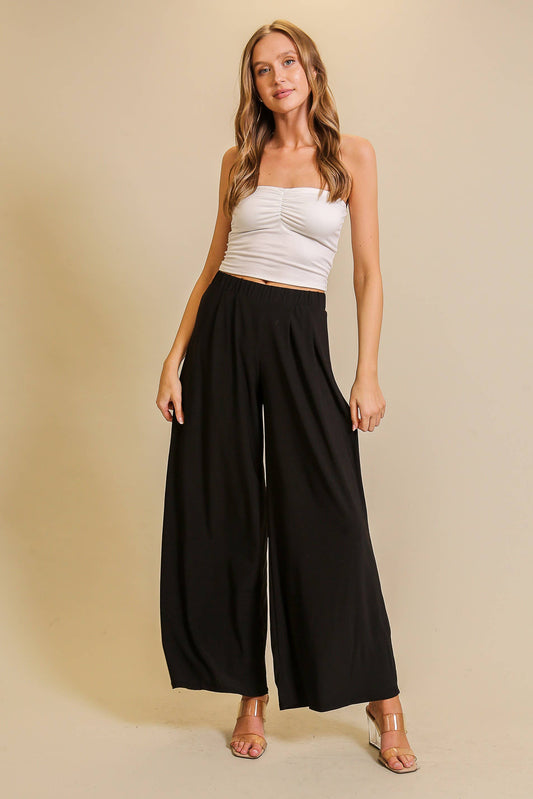 Heather High Waisted Wide Leg Pants