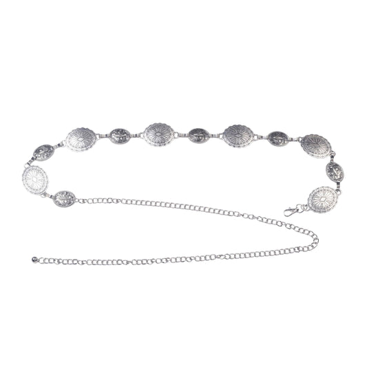 Alternating Mixed Sizes Concho Belt