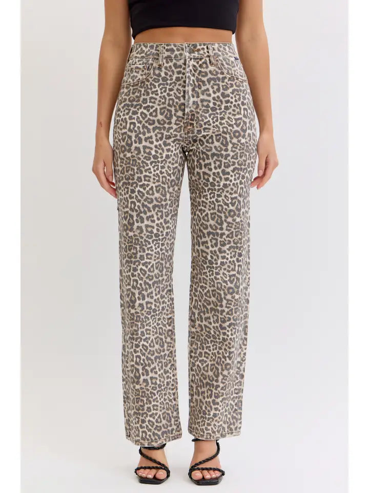 Lisa Leopard Dad Jeans