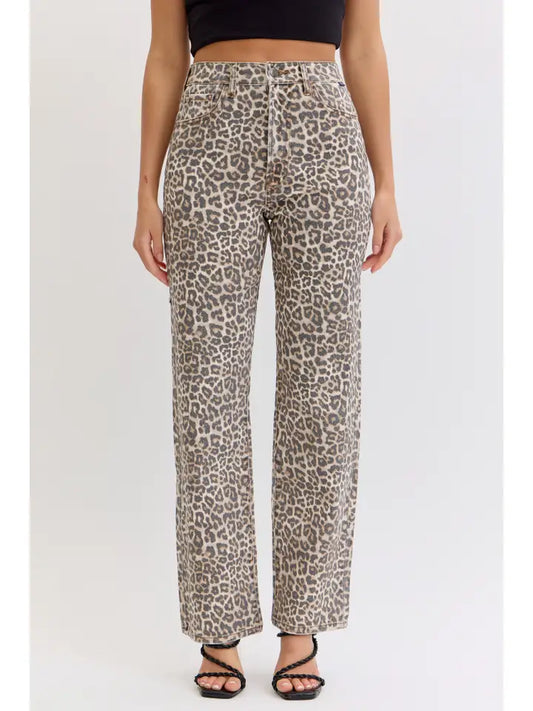Lisa Leopard Dad Jeans