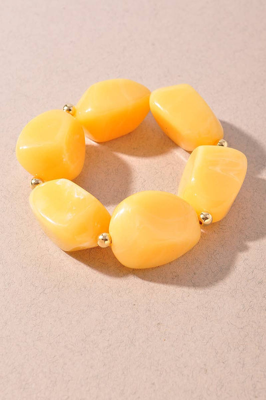 Marbled Resin Bead Bracelet