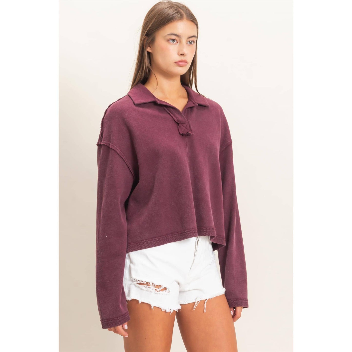 Mineral Wash Collar Top