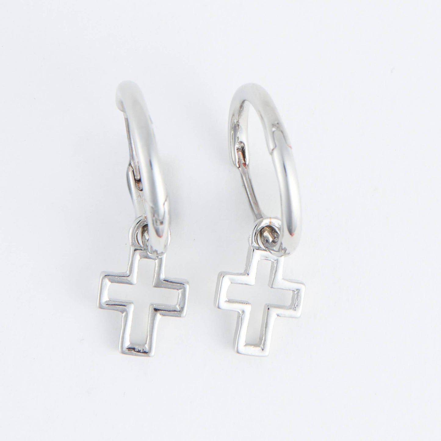 Cera Inspirational Frame Cross Earrings